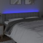 vidaXL LED Kopfteil Hellgrau 203x16x78/88 cm Stoff vidaXL LED Kopfteil Hellgrau 203x16x78/88 cm Stoff