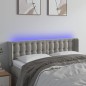 vidaXL LED Kopfteil Hellgrau 147x16x78/88 cm Samt vidaXL LED Kopfteil Hellgrau 147x16x78/88 cm Samt