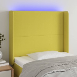 vidaXL LED Kopfteil Grün 103x16x118/128 cm Stoff 