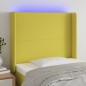 vidaXL LED Kopfteil Grün 103x16x118/128 cm Stoff 