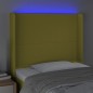 vidaXL LED Kopfteil Grün 103x16x118/128 cm Stoff 