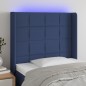 vidaXL LED Kopfteil Blau 93x16x118/128 cm Stoff vidaXL LED Kopfteil Blau 93x16x118/128 cm Stoff
