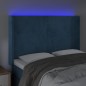 vidaXL LED Kopfteil Dunkelblau 147x16x118/128 cm Samt vidaXL LED Kopfteil Dunkelblau 147x16x118/128 cm Samt