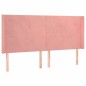 vidaXL LED Kopfteil Rosa 183x16x118/128 cm Samt