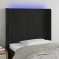 vidaXL LED Kopfteil Schwarz 103x16x118/128 cm Samt vidaXL LED Kopfteil Schwarz 103x16x118/128 cm Samt