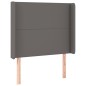vidaXL LED Kopfteil Grau 83x16x118/128 cm Kunstleder
