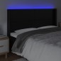 vidaXL LED Kopfteil Schwarz 163x16x118/128 cm Kunstleder vidaXL LED Kopfteil Schwarz 163x16x118/128 cm Kunstleder