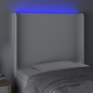 vidaXL LED Kopfteil Weiß 93x16x118/128 cm Kunstleder