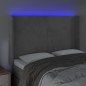 vidaXL LED Kopfteil Hellgrau 147x16x118/128 cm Samt vidaXL LED Kopfteil Hellgrau 147x16x118/128 cm Samt