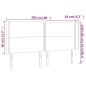 vidaXL LED Kopfteil Dunkelgrau 203x16x118/128 cm Stoff vidaXL LED Kopfteil Dunkelgrau 203x16x118/128 cm Stoff