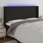 vidaXL LED Kopfteil Schwarz 163x16x118/128 cm Stoff vidaXL LED Kopfteil Schwarz 163x16x118/128 cm Stoff