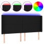 vidaXL LED Kopfteil Schwarz 163x16x118/128 cm Stoff vidaXL LED Kopfteil Schwarz 163x16x118/128 cm Stoff