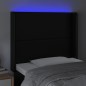 vidaXL LED Kopfteil Schwarz 93x16x118/128 cm Kunstleder vidaXL LED Kopfteil Schwarz 93x16x118/128 cm Kunstleder