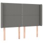 vidaXL LED Kopfteil Dunkelgrau 147x16x118/128 cm Stoff vidaXL LED Kopfteil Dunkelgrau 147x16x118/128 cm Stoff