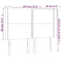 vidaXL LED Kopfteil Dunkelgrau 147x16x118/128 cm Stoff vidaXL LED Kopfteil Dunkelgrau 147x16x118/128 cm Stoff