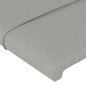 vidaXL LED Kopfteil Hellgrau 203x16x118/128 cm Stoff