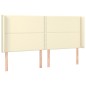 vidaXL LED Kopfteil Creme 203x16x118/128 cm Kunstleder vidaXL LED Kopfteil Creme 203x16x118/128 cm Kunstleder
