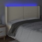 vidaXL LED Kopfteil Creme 203x16x118/128 cm Kunstleder vidaXL LED Kopfteil Creme 203x16x118/128 cm Kunstleder