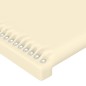 vidaXL LED Kopfteil Creme 203x16x118/128 cm Kunstleder vidaXL LED Kopfteil Creme 203x16x118/128 cm Kunstleder