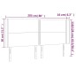 vidaXL LED Kopfteil Creme 203x16x118/128 cm Kunstleder vidaXL LED Kopfteil Creme 203x16x118/128 cm Kunstleder