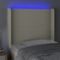 vidaXL LED Kopfteil Creme 103x16x118/128 cm Kunstleder vidaXL LED Kopfteil Creme 103x16x118/128 cm Kunstleder