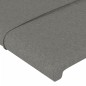 vidaXL LED Kopfteil Dunkelgrau 203x16x118/128 cm Stoff