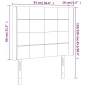 vidaXL LED Kopfteil Dunkelblau 93x16x118/128 cm Samt vidaXL LED Kopfteil Dunkelblau 93x16x118/128 cm Samt