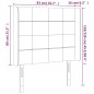 vidaXL LED Kopfteil Hellgrau 83x16x118/128 cm Stoff