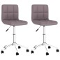 Esszimmerstühle 2 Stk. Drehbar Taupe Stoff Esszimmerstühle 2 Stk. Drehbar Taupe Stoff