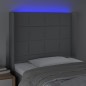 vidaXL LED Kopfteil Hellgrau 103x16x118/128 cm Stoff vidaXL LED Kopfteil Hellgrau 103x16x118/128 cm Stoff