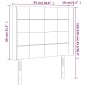 vidaXL LED Kopfteil Hellgrau 93x16x118/128 cm Samt