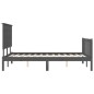 Massivholzbett mit Kopfteil Grau 120x200 cm Massivholzbett mit Kopfteil Grau 120x200 cm