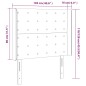 vidaXL LED Kopfteil Schwarz 103x16x118/128 cm Kunstleder