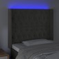vidaXL LED Kopfteil Dunkelgrau 103x16x118/128 cm Samt vidaXL LED Kopfteil Dunkelgrau 103x16x118/128 cm Samt