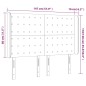 vidaXL LED Kopfteil Grau 147x16x118/128 cm Kunstleder