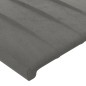 vidaXL LED Kopfteil Hellgrau 183x16x118/128 cm Samt
