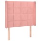 vidaXL LED Kopfteil Rosa 93x16x118/128 cm Samt vidaXL LED Kopfteil Rosa 93x16x118/128 cm Samt