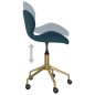 Esszimmerstühle 2 Stk. Drehbar Blau Samt Esszimmerstühle 2 Stk. Drehbar Blau Samt