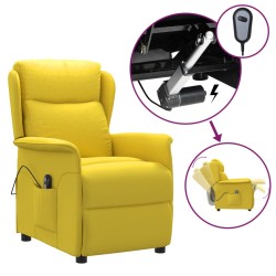 vidaXL Relaxsessel Elektrisch Hellgelb Stoff