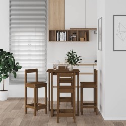 vidaXL 5-tlg. Bar-Set Honigbraun Massivholz Kiefer
