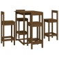 vidaXL 5-tlg. Bar-Set Honigbraun Massivholz Kiefer vidaXL 5-tlg. Bar-Set Honigbraun Massivholz Kiefer