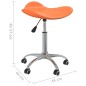 Esszimmerstühle 2 Stk. Drehbar Orange Kunstleder Esszimmerstühle 2 Stk. Drehbar Orange Kunstleder