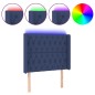 vidaXL LED Kopfteil Blau 103x16x118/128 cm Stoff vidaXL LED Kopfteil Blau 103x16x118/128 cm Stoff