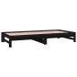 vidaXL Tagesbett Ausziehbar Schwarz 2x(90x190) cm Massivholz Kiefer vidaXL Tagesbett Ausziehbar Schwarz 2x(90x190) cm Massivholz Kiefer