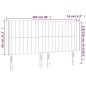 vidaXL LED Kopfteil Schwarz 203x16x118/128 cm Samt