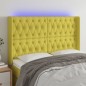 vidaXL LED Kopfteil Grün 163x16x118/128 cm Stoff vidaXL LED Kopfteil Grün 163x16x118/128 cm Stoff