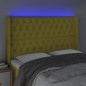 vidaXL LED Kopfteil Grün 163x16x118/128 cm Stoff vidaXL LED Kopfteil Grün 163x16x118/128 cm Stoff