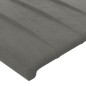 vidaXL LED Kopfteil Hellgrau 83x16x118/128 cm Samt