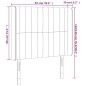 vidaXL LED Kopfteil Rosa 93x16x118/128 cm Samt