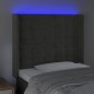 vidaXL LED Kopfteil Dunkelgrau 83x16x118/128 cm Samt vidaXL LED Kopfteil Dunkelgrau 83x16x118/128 cm Samt